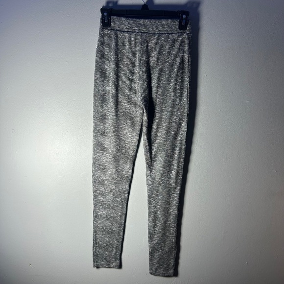 Gymshark Ribbed High Waisted Joggers Pants Grey Size S - Picture 2 of 6